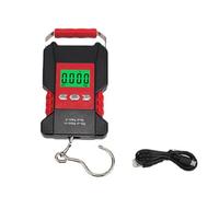 YolieraArt Balance numérique à suspendre avec mètre ruban, 50 kg, portable et rechargeable, écran LCD rétroéclairé,