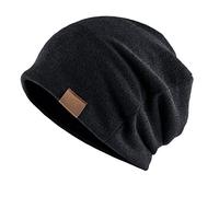 YolieraArt Black Padded Hat, Blended Cotton Warm Soft Headwear, Lightweight Breathable Wrapping Hat for Riding, Gym, Home, Travel and Shopping, 11.4 x 11 inches