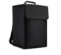 YolieraArt Cajon Box - Sac de batterie avec poignée de transport et bandoulières, sac à dos rembourré imperméable pour accessoires de batterie, sac de transport épais et portable (noir, XL : 52,1 x 34