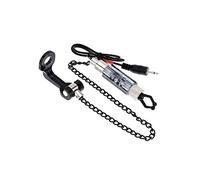 YolieraArt COONOR Détecteur de touche de pêche en fer - Indicateur lumineux LED, clip réglable, prise de 2,5 mm pour toutes les alarmes, 4 couleurs de lumière, idéal pour les amateurs de pêche (rouge)