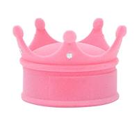 YolieraArt Crown Jewelry Box, Flocked Storage Organizer, Simple Retro Case for Earrings Rings, Ideal Gift for Valentines Day Mothers Day Christmas (Pink)
