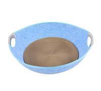 YolieraArt Four Seasons Niche universelle en feutre doux avec poignée renforcée, design semi-fermé pour chat d'intérieur, durable et facile à nettoyer (bleu)