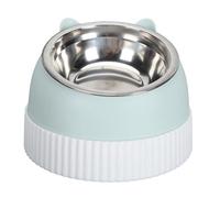 YolieraArt Gamelle surélevée pour chat, double gamelle inclinée à 15°, assiette en plastique antidérapante, mangeoire plus lente pour chats et chiots, support cervical, facile à nettoyer, assiettes de