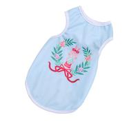 YolieraArt Gilet d'été pour chien, en polyester doux et respirant, motif lapin bleu clair, pour nounours, bichon de Poméranie, facile à porter, multifonctionnel pour la maison et l'extérieur (XL)