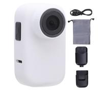 YolieraArt Go3 Caméra de sport portable avec écran tactile pour animal domestique, résistant à l'eau, résolution HD, caméra d'action portable pour chats et chiens (blanc)