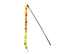 YolieraArt Jiejiegao Cat Teaser Wand, Jouet de Chat interactif avec Gland et Cloche pour Chatons, pour Une Basse Plume de grignotage ludique pour Les Chats intérieurs, 51 cm Orange (Orange)