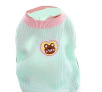 YolieraArt Joli gilet d'été pour chat, vêtement fin et respirant pour chat bleu, vêtement pour animaux de compagnie contre les cheveux, chemise d'été (SG)