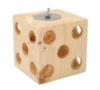 YolieraArt Jouet à mâcher en bois pour perroquet, jouet à déchiqueter, matériau pin, idéal pour les inséparables, calopsittes, perruches, perchoirs, facile à installer, plusieurs façons de jeu (8 cm)