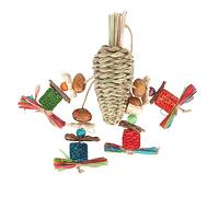 YolieraArt Jouet à mâcher pour perroquet, calopsitte, inséparable, jouet coloré pour soulager l'ennui des perroquets en écorce, herbe d'eau, épis de maïs et plus encore, idéal pour le broyage et