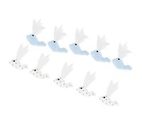 YolieraArt Lot de 10 jouets en peluche pour chat baleine avec plumes, jouet interactif doux pour chat, jouets colorés pour chaton, poupée sûre pour l'exercice et le divertissement