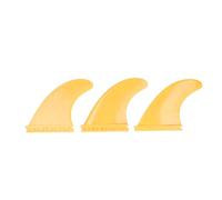 YolieraArt Lot de 3 ailerons rouges pour planche de surf, fabriqués en PVC, bonne flexibilité, faciles à installer, stables pour le surf en mer, adaptés pour les planches longues (jaune)