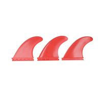 YolieraArt Lot de 3 ailerons rouges pour planche de surf, fabriqués en PVC, bonne flexibilité, faciles à installer, stables pour le surf en mer, adaptés pour les planches longues (rouge)