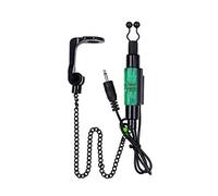 YolieraArt Lot de 4 dtecteurs de Touche à LED avec tte de Tension en mtal, Prise de 2,5 mm, Chane de 21,8 cm pour Canne à pche à la Carpe (Gris)