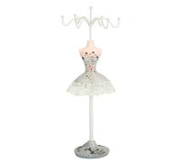 YolieraArt Model Dress Jewelry Display Stand, Resin Iron Earring Necklace Holder, Mannequin Rack with Stable Base (7)