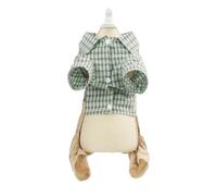 YolieraArt Monstres à carreaux, combinaison à quatre jambes, vêtements en coton, tenue de chiot douce et respirante, design à carreaux décontracté élégant, convient pour tous (M)