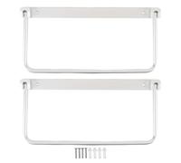 YolieraArt Pair of Foldable RV Shoe Rack, Aluminium Alloy, Wall Mounted, Space Saving, for RV Travel Trailer Yacht, Hanging Shoes Organizer (Silver)
