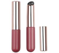 YolieraArt Pinceau de maquillage en silicone, pinceau de maquillage portable pour rouge à lèvres avec design du bout des doigts pour une application précise, outil de beauté de voyage (rose)