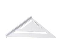 YolieraArt Rapporteur triangulaire en alliage d'aluminium, outil de mesure à double échelle pour menuiserie et ingénierie, marquages impériaux métriques, équerre multifonction pour le travail du bois