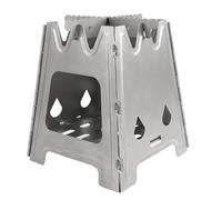 YolieraArt Réchaud à bois pliable, réchaud de camping avec compatibilité multi-combustibles, réchaud à alcool pour la randonnée, supports antidérapants et filtre à cendres