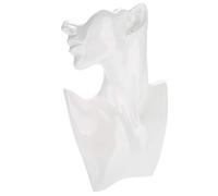 YolieraArt Resin Mannequin Bust Jewelry Display Rack, High End Side Profile Model Stand for Necklaces Earrings (Blanche)