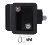 Yolieraart RV Porte verrouillage de porte zinc Double serrure avec interrupteur de verrouillage arrière, surface anodisée, mousse de protection contre la poussière, design noir,