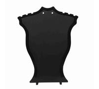 YolieraArt Small Plastic Fan Shaped Jewelry Display Stand, Pierced Necklace Earrings Holder Rack (Black)