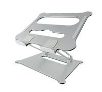 YolieraArt Support pour ordinateur portable en alliage d'aluminium, pliable, rétractable, structure creuse pour le refroidissement, convient pour la maison, le bureau, les voyages, léger avec finition