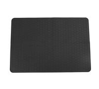 YolieraArt Tapis en silicone antidérapant pour animal domestique, tapis d'alimentation polyvalent, résistant à la chaleur, facile à nettoyer, convient pour l'intérieur et la maison (noir)