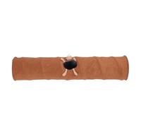 YolieraArt Tunnel pour chat en forme de tube droit, tissu en daim, pliable pour un rangement facile, réduit l'ennui, jouet de jeu intérieur, canal auto-divertissant pour animaux de compagnie