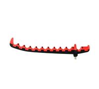 YolieraArt YX270 Tête de support de canne à pêche, adaptateur 11 trous, matériau ABS et TPE, support flexible pour canne à pêche en plein air (rouge)