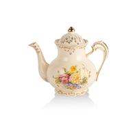 YOLIFE Théière Un Classique En Céramiques, Motifs de fleurs, Phnom Penh, 850ML