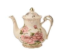 YOLIFE Théière Un Classique En Céramiques, Motifs de roses, Phnom Penh, 850ML