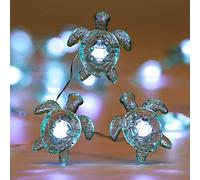 YoLight Tortues de mer 3D Guirlande Lumineuse 14,1 pi 40 LED à piles/USB Tortoise avec Minuterie à Distance pour Décoration Maison Gardin Mariage Noël (USB, Tortue bleu)
