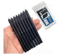 Yoliko Lot de 8 boulons de suspension de 5/16 à 10 cm - Boulons de suspension noirs à double tête 5/16 - Vis autotaraudeuses à bois - Vis autotaraudeuses pour meubles - Vis à double vis filetées