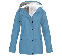 Yolimok Doudoune chaude doublée pour femme, parka, imperméable, veste de mi-saison, parka d'hiver, veste softshell,Manteau avec capuche,Femme Duffle Coat Doublure Polaire Manteau Chaud en Coton