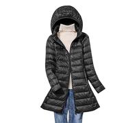 Yolimok Femme Veste En Duvet Manteau,Femme Duvet De Canard Vestes Hiver Plus La Taille Ultra-LéGer à Capuche Femmes Manteau En Duvet Portable Long Parkas Rembourré Puffer Pardessus