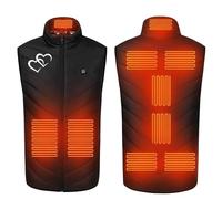 Yolimok Gilet Chauffant Homme,Veste Chaud LéGer Doudoune Sans Manche,Gilet éLectrique Usb Avec 9 Feuilles De Fhaleur,Gilet Chauffant Lavable Pour Le Travail En ExtéRieur,Tenue Ski,Moto,Peches De Nuit