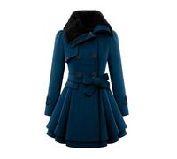 Yolimok Trench Long Pour Femme Manteau En Laine DéContracté Pour Automne Et Hiver éPais Chaud Coupe Slim Parka Overcoat Avec Ceinture Manteau En Laine Revers éLéGant Tendance Jacket