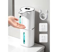 YOLIN 6 Niveaux Distributeur de Savon Automatique Liquide, avec Écran Digital, 380ml Distributeur Savon avec Capteur Infrarouge, Mural, Recharge USB, Étanche IPX5, Adapté à la Cuisine, Salle de Bain