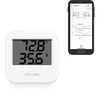 YoLink Capteur de température et d'humidité intelligent sans fil, large plage de température (-22 à 158 degrés) pour congélateur, réfrigérateur, serre