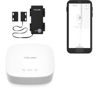 YoLink LoRa Kit de démarrage intelligent pour capteur de contact extérieur et concentrateur, capteur de porte de portail et abri de jardin, capteur de fermeture de contact universel, alertes e-mail