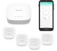 YoLink - Lot de 4 capteurs de fuite intelligents sans fil à la plus longue portée du monde, compatibles avec Alexa et IFTTT Détecteur de fuite avec alertes d'applications et moniteur à distance,
