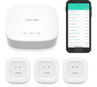 YOLINK SMART HOME STARTER KIT: Hub & 3-pack Water Faking Capteur 1 LORA jusqu' 1/4 mile gamme ouverte SMS / Email texte et notifications push av