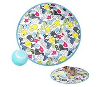 Yolispa Jouets pour Chat, Balle Interactive Chat avec Tapis Sensoriel Chat, Jouet interactif Automatique pour Chat, Jeu de Capture de Souris à Cache-Cache, pour Exercices de Chasse