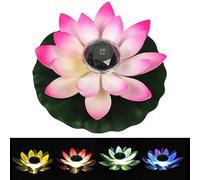 Yolispa Lampes solaires de piscine flottantes étanches à changement de couleur LED - Lampe solaire décorative - Fleur de lotus - Lampe flottante pour extérieur, jardin, piscine