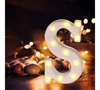 Yolispa Lettres Lumineuses Alphabet LED Lettre Éclairage Lampe Lumineux Veilleuse Décoration pour anniversaire Fête Noël Mariage Vacances Maison Bar (S)