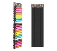 Yolispa Porte-rouleau en vinyle avec 48 compartiments - Organiseur de papier cadeau - Artisanat sur porte - Organiseur de rangement pour transfert de chaleur, papier, papier cadeau, broderie au point