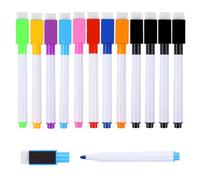 Yolistar 12 pcs Stylos de Tableau Blanc,Feutre Effacable,Feutre Ardoise Effacable Stylo,Feutre Magnetique Faible Odeur,Stylo Tableau Blanc Effacable Pour Maison L'école ou Bureau(9 Couleurs)