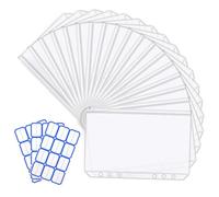 Yolistar 18 Pièces Classeur Budget A6,Imperméable Sacs Zippés à Feuilles Mobiles Dossiers,Feuilles Mobiles Transparentes en PVC,avec 36 Étiquettes Autocollantes,Pour Planificateurs de Cahiers