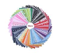 Yolistar 56pcs Tissus Coton Couture, Lot De 25 * 25cm Mixtes Textile Tissu CarréS, NoëL Tissu En Coton, Patchwork Coton Tissus, Pour Matelassage, Bricolage, Artisanat, Scrapbooking